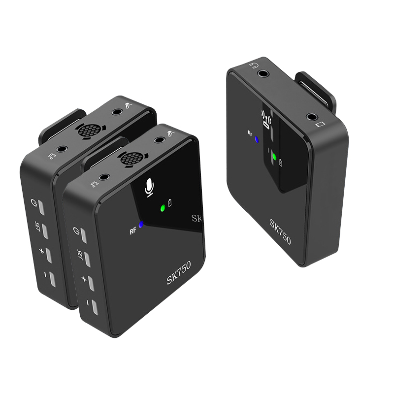 SK750一拖二领夹式无线麦克风