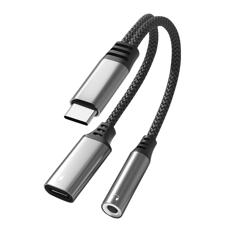 60W二合一充电-音频 TYPE-C转接头